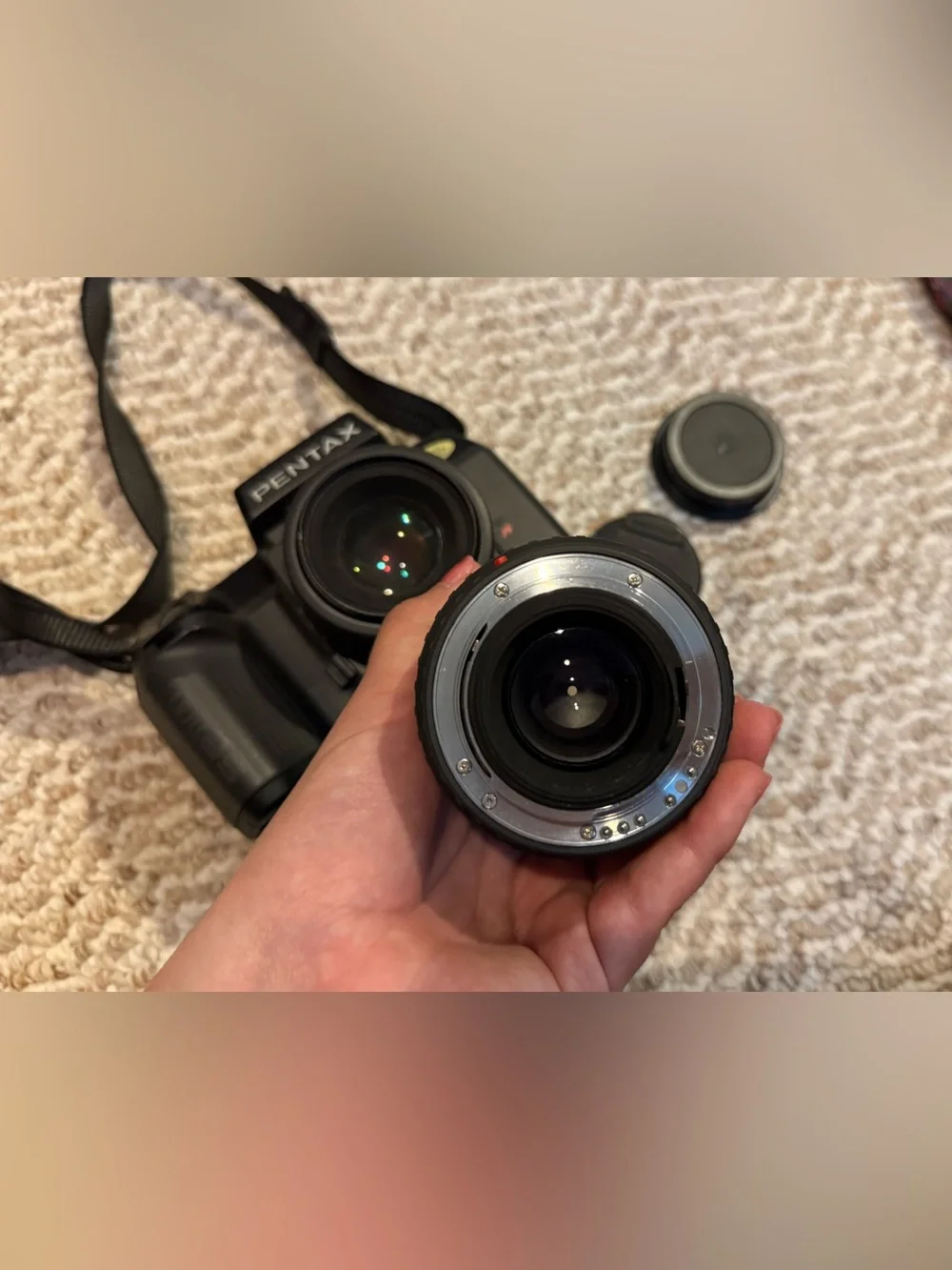 Pentax SF10 Black 35mm Film SLR Camera with 2 Lens’s